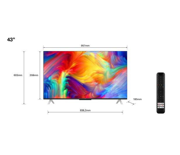 TCL 43P638 43" LED 4K Google TV Dolby Vision Atmos HDMI 2.1 - 1061506 - zdjęcie 3